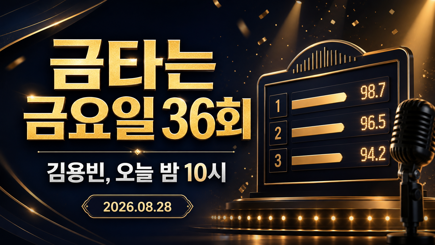 김용빈 금타는 금요일 36회 방송시간 김용빈 금타는 금요일 36회 오늘 밤 10시 방송 안내